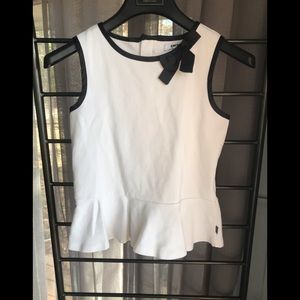 DKNY black and white girls blouse